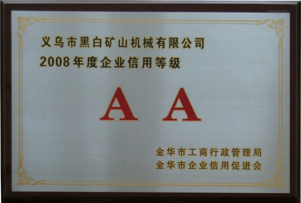 2008年企业信用等级