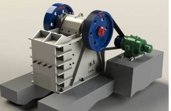 在石料生产线中颚式破碎机